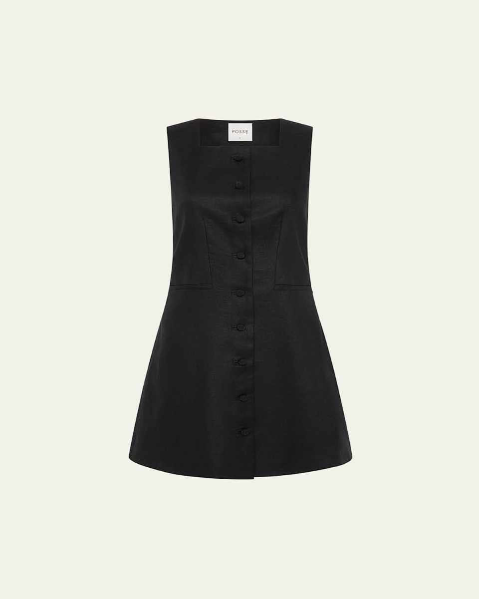 Rio Button-Front Mini Dress